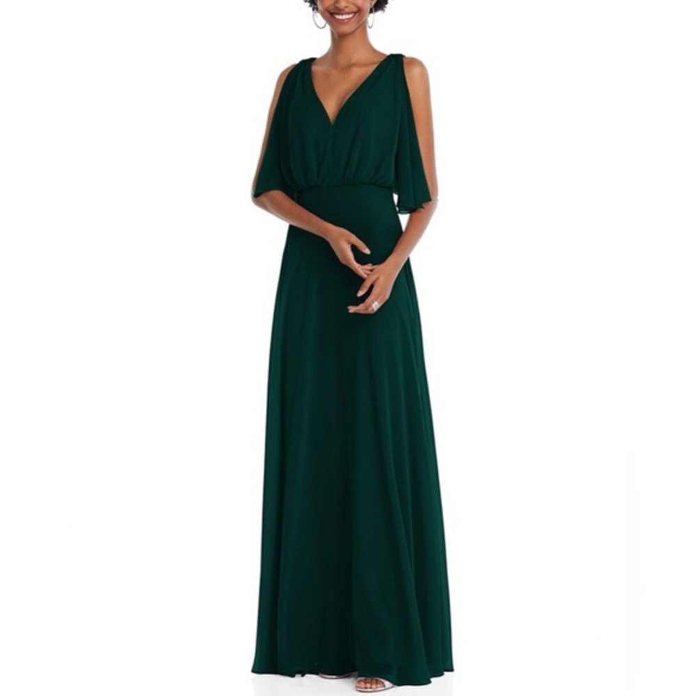 -new- AFTER SIX Split Sleeve Chiffon Dress